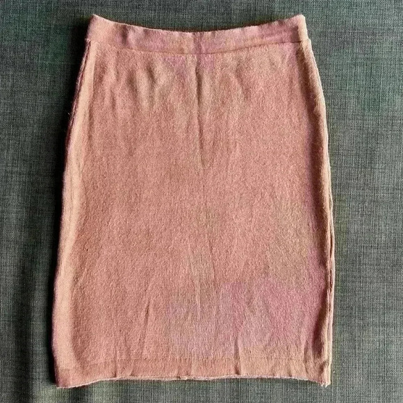 American Apparel Women’s Pink  Knit Bodycon Pencil Barbiecore Office Skirt XS - Picture 2 of 9